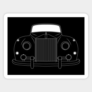 Rolls Royce Ghost Vintage White Outline Magnet